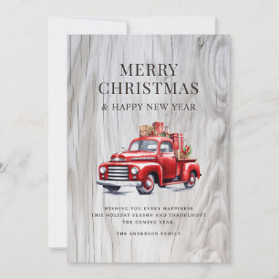 La Navidad del Camión Rojo Clásico presenta madera