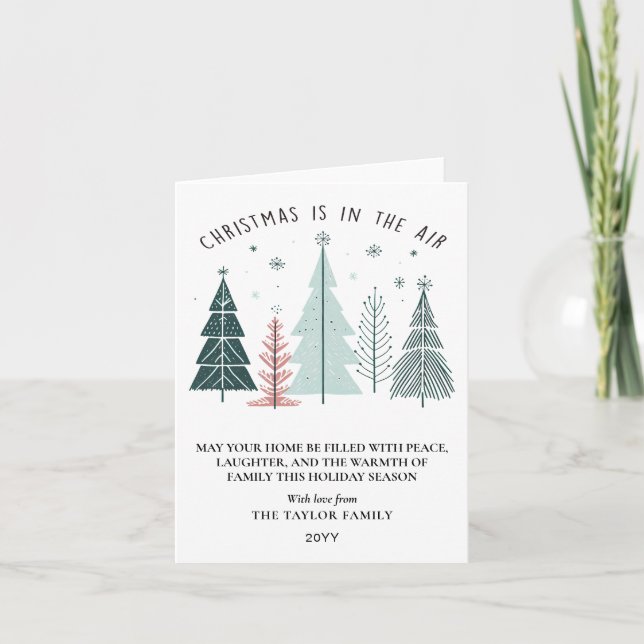 La Navidad está en el Aire Moderno Boho Sencillo (Anverso)