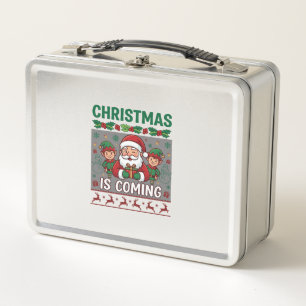 La Navidad Está Llegando Santa Claus Elfos Reno