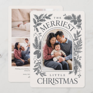 La Navidad más alegre, botánica vintage - Gris