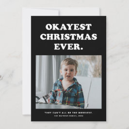 La Navidad más o menos divertida tarjeta de foto d