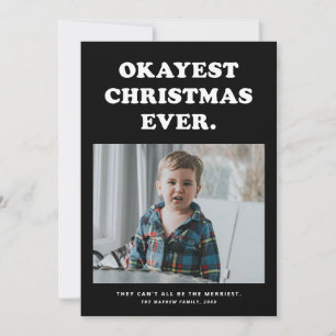 La Navidad más o menos divertida tarjeta de foto d