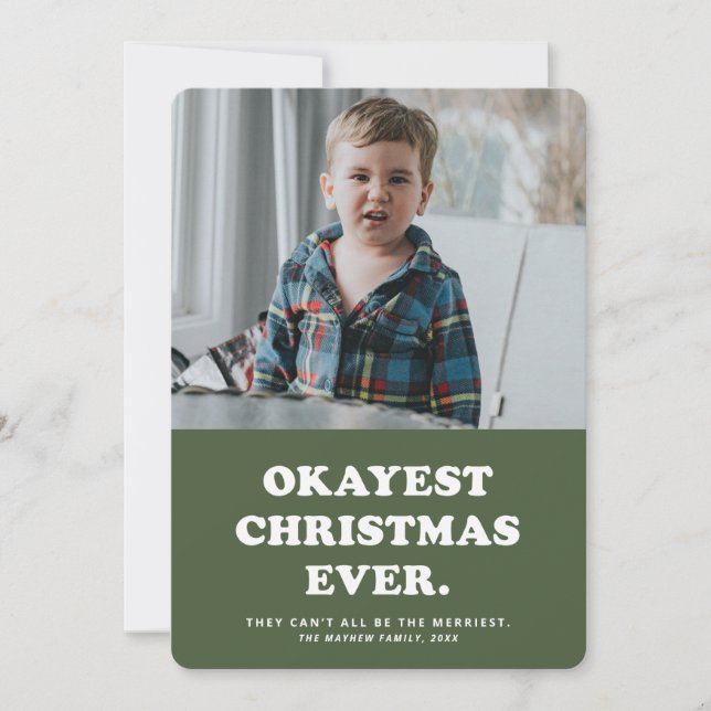 La Navidad más okey de todas tarjeta de Navidad ve (Anverso)