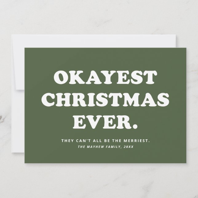 La Navidad más okey de todas tarjeta divertida de  (Anverso)