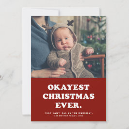 La Navidad más okeyever divertida foto roja
