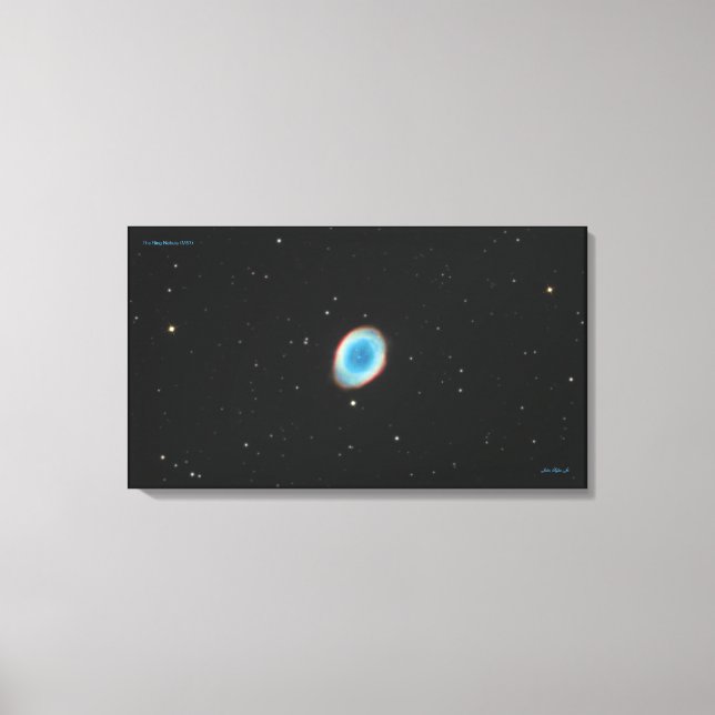 La nebulosa del anillo (M57) - Impresión de lienzo (Anverso)