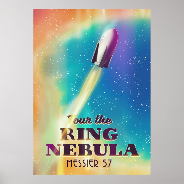 La nebulosa del anillo (Messier 57) Póster de viaj (Frente)