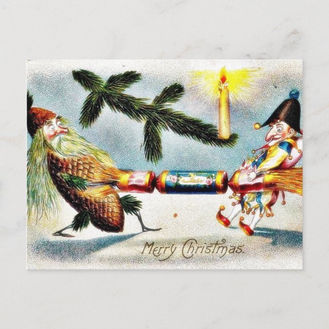 la nieve cayó sobre la casa y el árbol de navidad (Anverso)