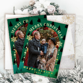 La nieve del árbol de navidad de Feliz Flave Foto