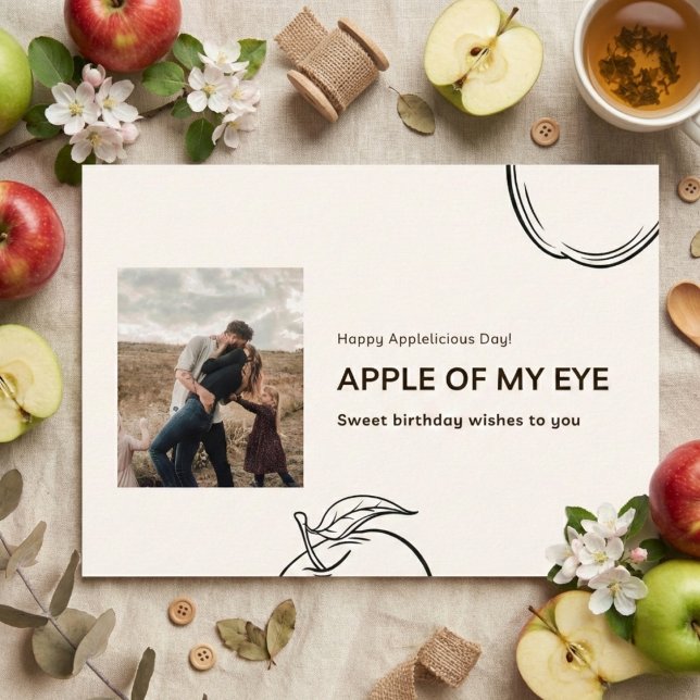 La niña de mis ojos Tarjeta de cumpleaños personal (Apple Of My Eye Custom Birthday Photo Card)