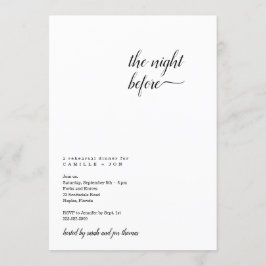 La noche anterior al ensayo de la invitación a cen