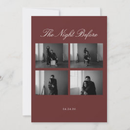 La noche antes de la invitación a la boda