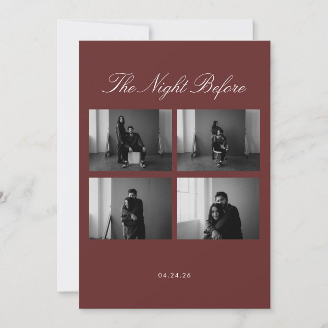 La noche antes de la invitación a la boda (Anverso)