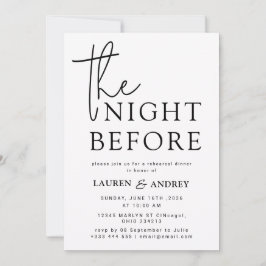 La Noche Antes de la Invitación de Boda