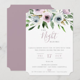 La Noche Antes De La Invitación Floral Mauve