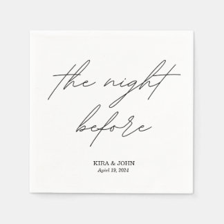 La noche antes de la servilleta de cócteles