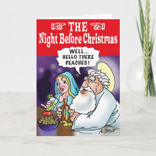¡La noche antes de los Navidades! Tarjeta de Navid