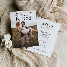 La noche antes del ensayo de la invitación a cenar