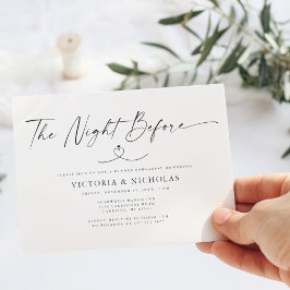 La noche antes del ensayo de la invitación a cenar