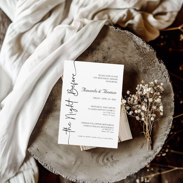 La noche antes del ensayo de la invitación a cenar (Subido por el creador)