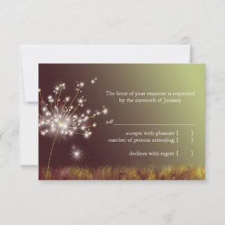 La noche brillante de Dandelion Wedding RSVP