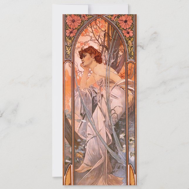 La noche de Alphonse Mucha revierte las invitacion (Anverso)
