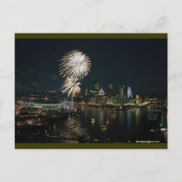 La noche de la luz de la postal de Pittsburgh "One