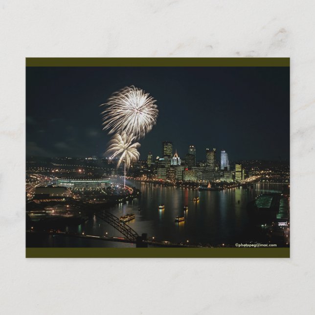 La noche de la luz de la postal de Pittsburgh "One (Anverso)