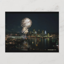 La noche de la luz de la postal de Pittsburgh "One
