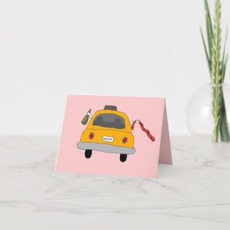 La noche de los chicas hacia fuera lleva en taxi