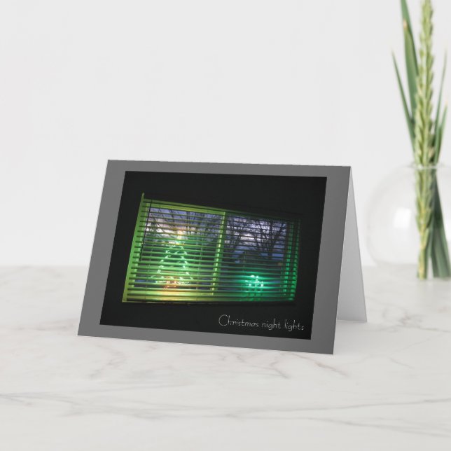 La noche de navidad enciende la tarjeta (Anverso)