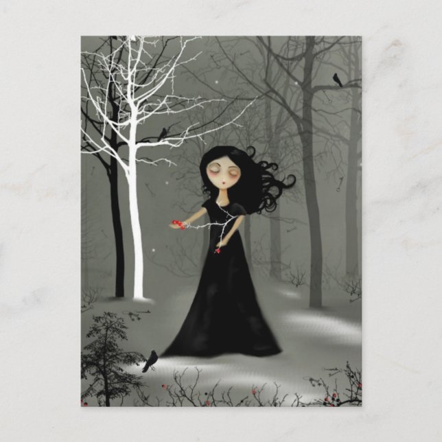 La noche está cayendo la postal (Anverso)