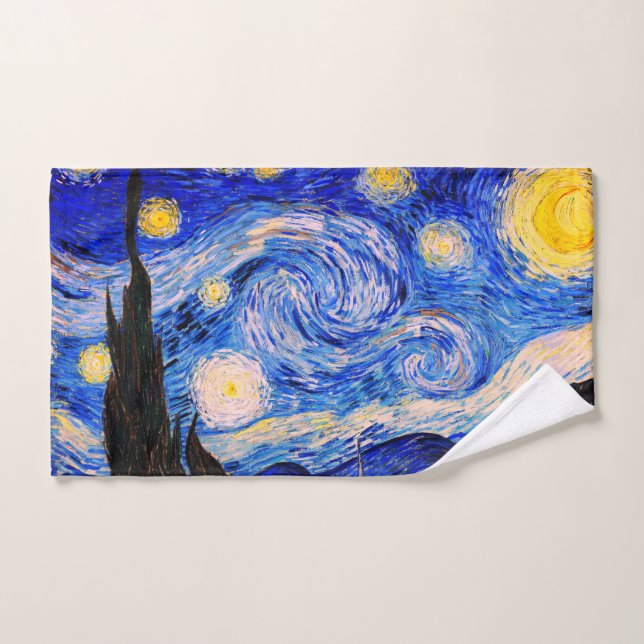 La noche estrellada de Vincent Van Gogh (Toalla de mano)