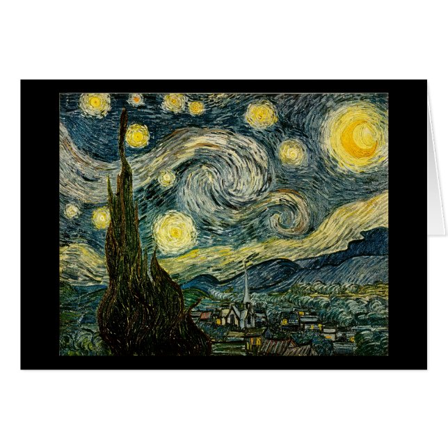 La noche estrellada de Vincent van Gogh (1889) (Anverso (Horizontal))