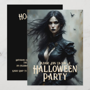 La noche gótica de Halloween de la misteriosa invi