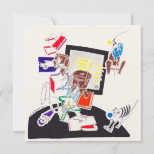 La noche y la siesta dibujando al gato y al lobo d