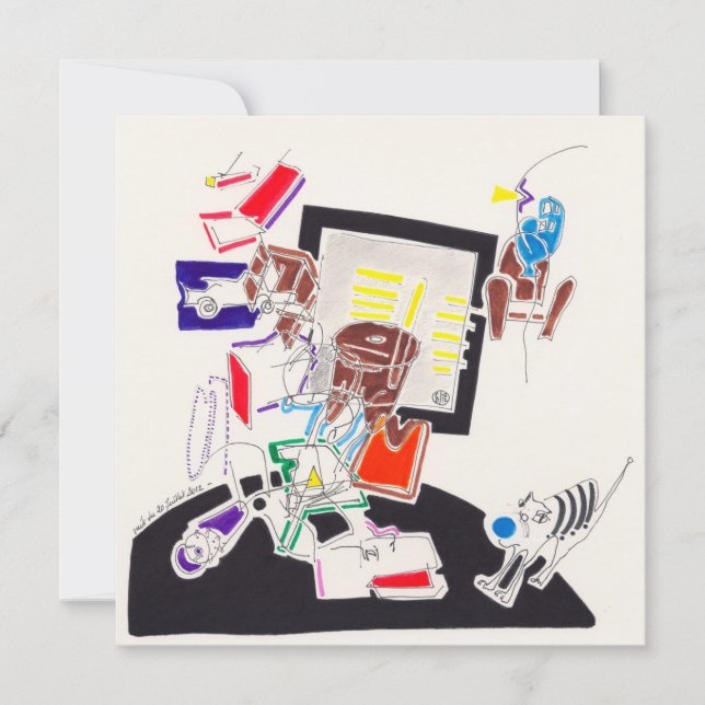 La noche y la siesta dibujando al gato y al lobo d (Anverso)