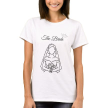 La Novia - Camiseta Minimalista de Boda