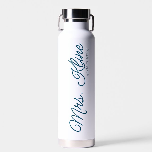 La novia será una botella de agua personalizada (Delantero)