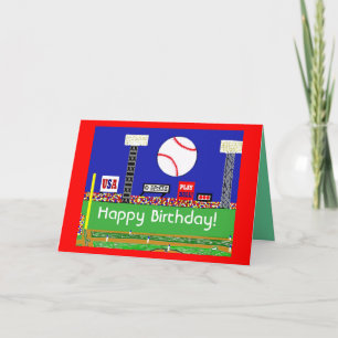 La nueva tarjeta de cumpleaños del béisbol se