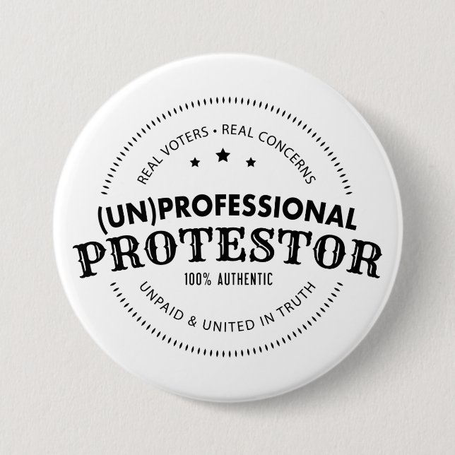 (la O.N.U) Botón profesional del Protestor (Anverso)