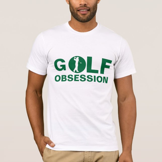 La obsesión del golf la camiseta blanca verde (Anverso)