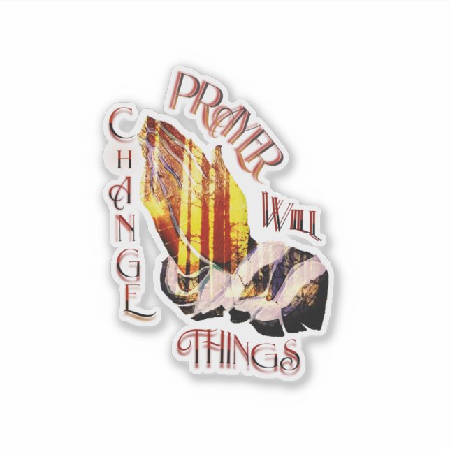 La oración cambiará las cosas Pegatinas (Anverso)