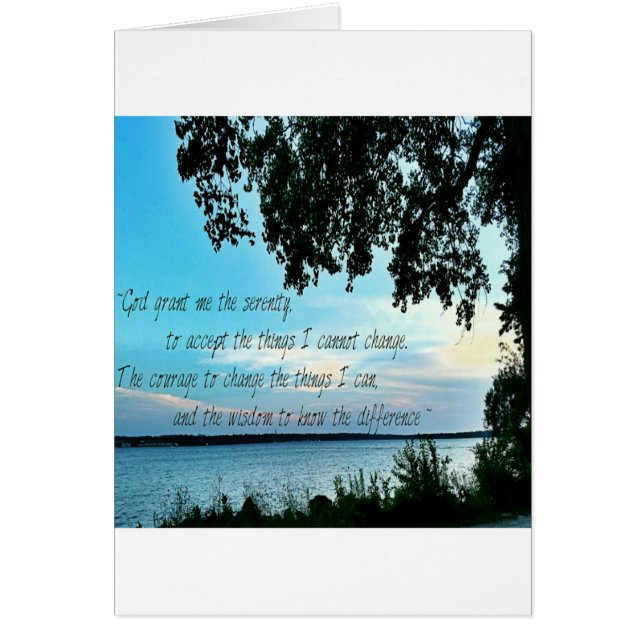 La oración de la serenidad (Frente)