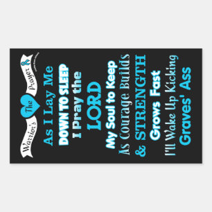 La oración del guerrero... Pegatina rectangular de