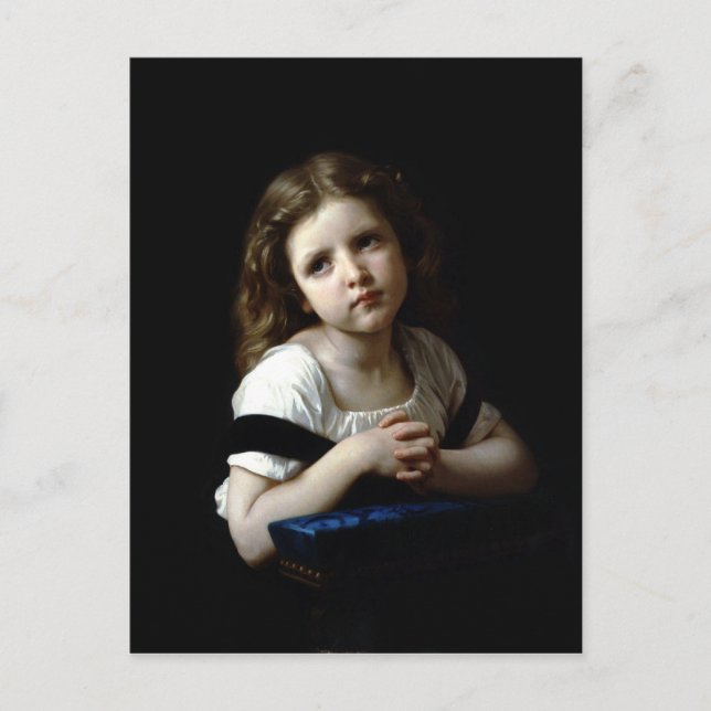La oración - William Bouguereau - Tarjeta postal (Anverso)