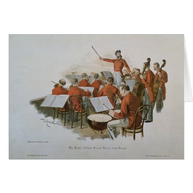 La orquesta de Juan Strauss en una bola de la (Anverso (Horizontal))