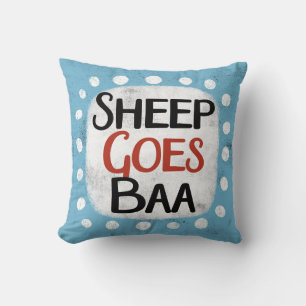 La oveja se va al Cojín decorativo Baa