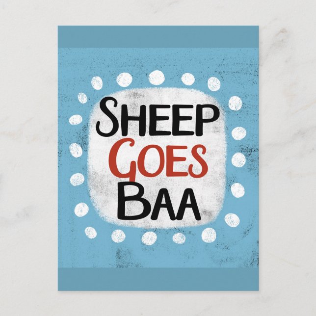 La oveja se vuelve una postal de Baa (Anverso)