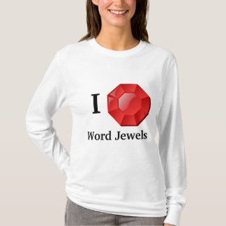 La palabra Jewels la camiseta